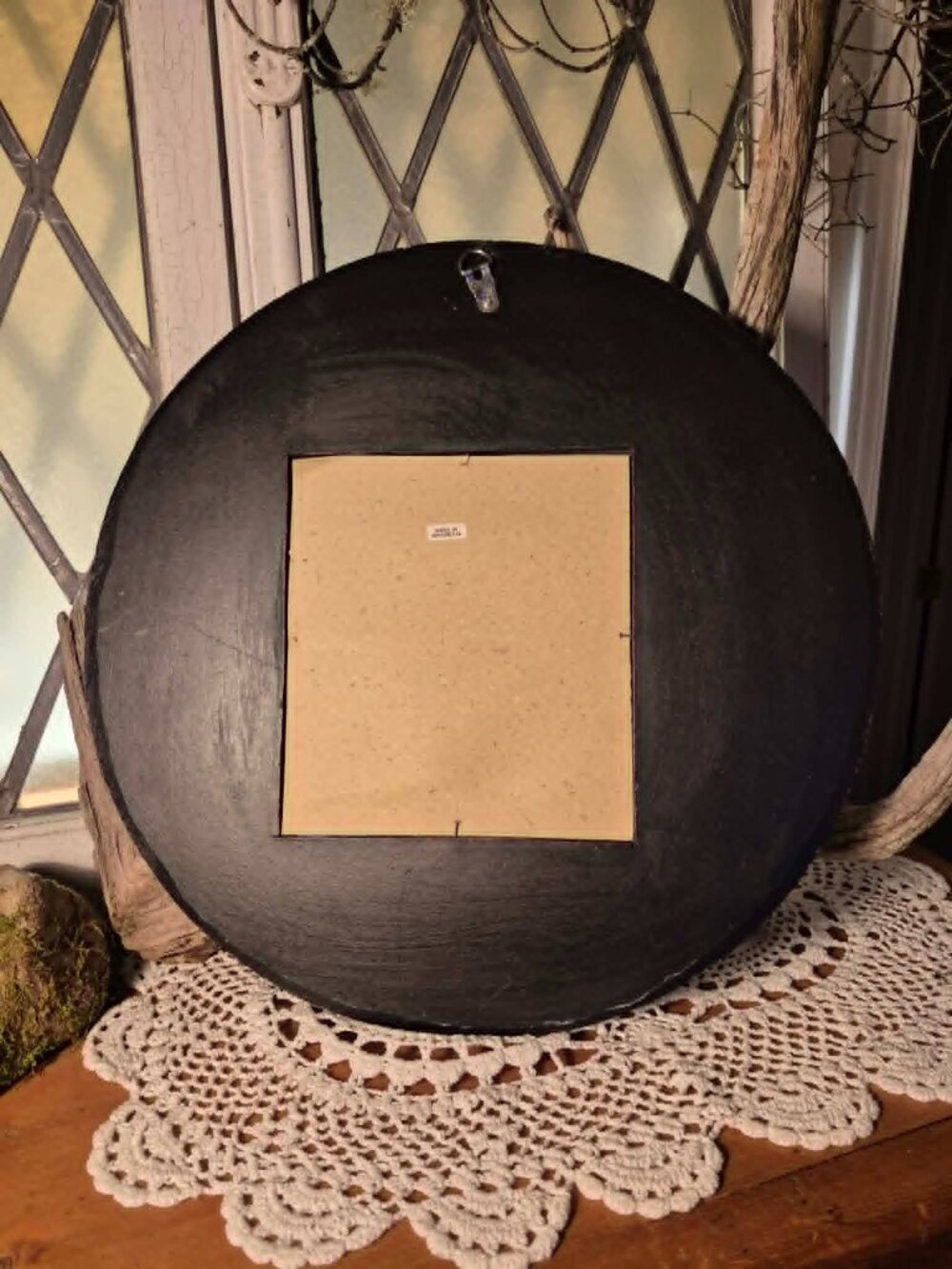 Beyond Midnight Collection 🌙 Vintage Wooden Moon & Dragon Wall Mirror 15.5" - Picture 7 of 10